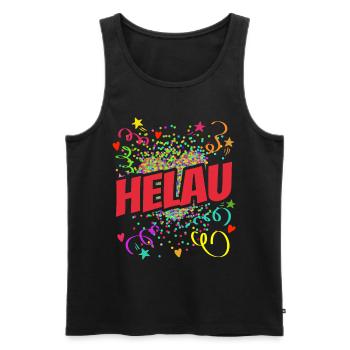Helau Herz - Fasching - Karneval - Verkleidung - Männer Premium Bio Tank Top - Schwarz - Vorne - AI Model Male 178 light (178cm)