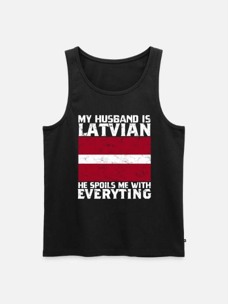 Lettland Lettin Lette - Männer Premium Bio Tank Top - Schwarz