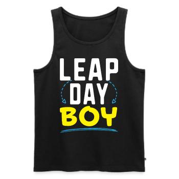 Happy Birthday Schaltjahr 29. Februar Schalttag - Männer Premium Bio Tank Top - Schwarz - Vorne - AI Model Male 178 light (178cm)