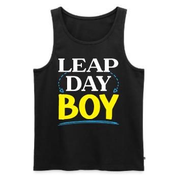 Happy Birthday Schaltjahr 29. Februar Schalttag - Männer Premium Bio Tank Top - Schwarz - Vorne - AI Model Male 178 light (178cm)