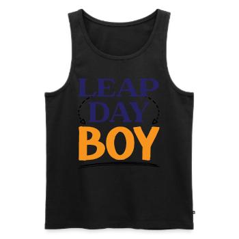 Happy Birthday Schaltjahr 29. Februar Schalttag - Männer Premium Bio Tank Top - Schwarz - Vorne - AI Model Male 178 light (178cm)