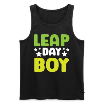 Happy Birthday Schaltjahr 29. Februar Schalttag - Männer Premium Bio Tank Top - Schwarz - Vorne - AI Model Male 178 light (178cm)