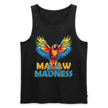 Macaw Madness Funny Parrot Bird Pet Wildlife - Männer Premium Bio Tank Top - Schwarz - Vorne - Michal (187cm)