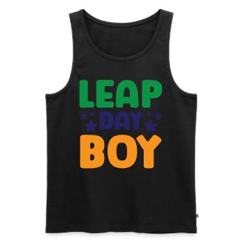 Happy Birthday Schaltjahr 29. Februar Schalttag - Männer Premium Bio Tank Top - Schwarz - Vorne - AI Model Male 178 light (178cm)