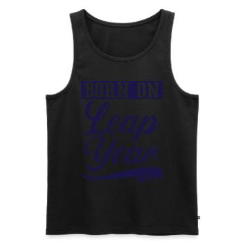 Happy Birthday Schaltjahr 29. Februar Schalttag - Männer Premium Bio Tank Top - Schwarz - Vorne - AI Model Male 178 light (178cm)