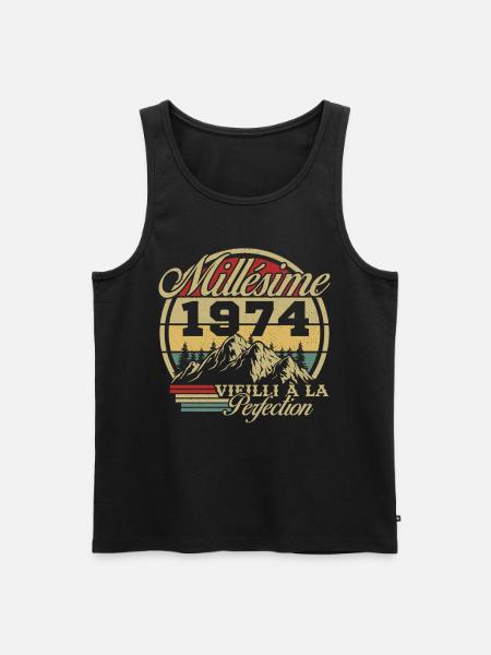 Millésime 1974 - Débardeur bio Premium Homme - noir