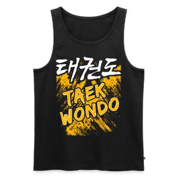 Taekwondo - Débardeur bio Premium Homme - noir - Devant - AI Model Male 178 light (178cm)