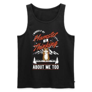Hamster Hamsterrad Goldhamster Hamster - Männer Premium Bio Tank Top - Schwarz - Vorne - AI Model Male 178 light (178cm)