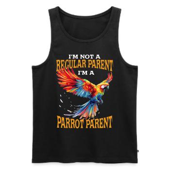 Funny Parrot Parenting Colorful Macaw Bird lover - Männer Premium Bio Tank Top - Schwarz - Vorne - Michal (187cm)