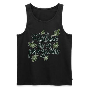 Failure Is A Progress Positive Motivational Quotes - Männer Premium Bio Tank Top - Schwarz - Vorne - Michal (187cm)