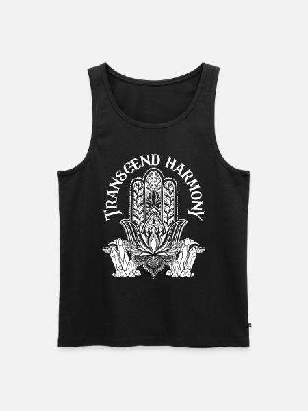 Transcend Harmony Meditation Mantra - Männer Premium Bio Tank Top - Schwarz