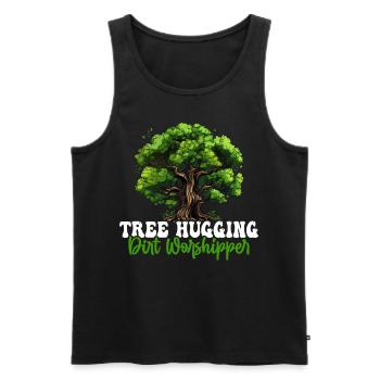 Tree conservationists and environmentalists - Men's Premium Organic Tank Top - black - Front - AI Model Male 178 light (178cm)