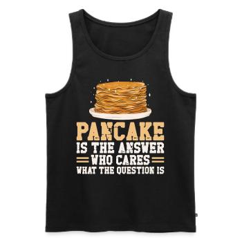 Pancake Lover Kids Pancake Is The - Men's Premium Organic Tank Top - black - Front - AI Model Male 178 light (178cm)