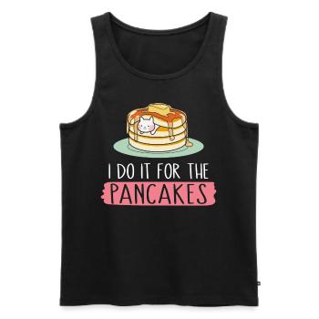 Les enfants amateurs de crêpes, je le fais pour le - Débardeur bio Premium Homme - noir - Devant - Michal (187cm)
