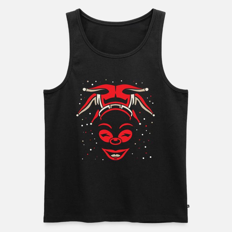 Karneval Clown - Männer Premium Bio Tank Top - Schwarz