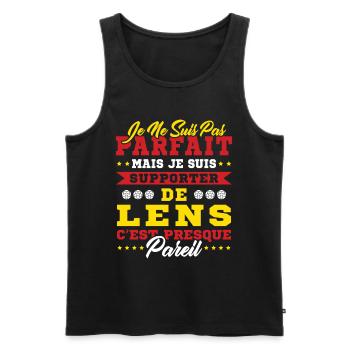 Geschenkidee für Lens-Unterstützer - Männer Premium Bio Tank Top - Schwarz - Vorne - AI Model Male 178 light (178cm)