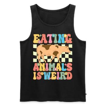 Groovy Vegane Pflanzenbasierte Ernährung - Männer Premium Bio Tank Top - Schwarz - Vorne - Michal (187cm)