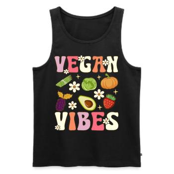 Groovy Pflanzenbasierte Ernährung Veganismus - Männer Premium Bio Tank Top - Schwarz - Vorne - Michal (187cm)