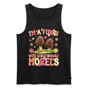 Groovy Pilzjagd - Männer Premium Bio Tank Top - Schwarz - Vorne - Michal (187cm)