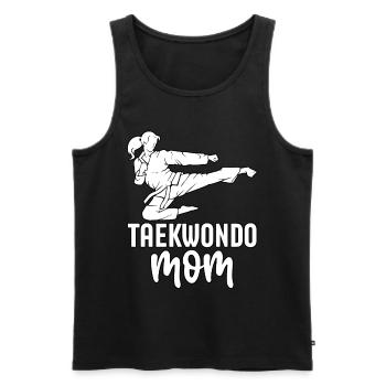Maman Taekwondo - Débardeur bio Premium Homme - noir - Devant - AI Model Male 178 light (178cm)