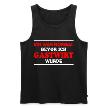 Gastwirt Spruch Kneipe Wirt Fun Gastwirt Geschenk - Männer Premium Bio Tank Top - Schwarz - Vorne - Michal (187cm)