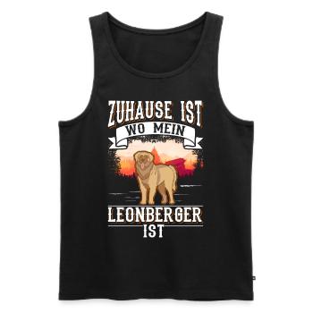 Home is where my Leonberger is - Men's Premium Organic Tank Top - black - Front - Michal (187cm)