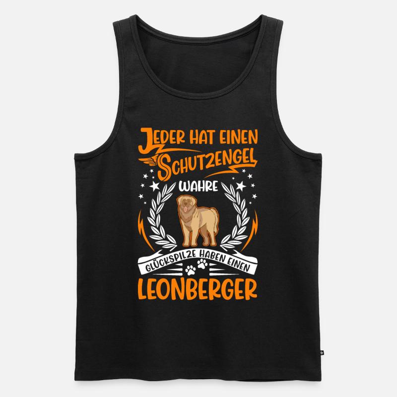 Leonberger Schutzengel - Männer Premium Bio Tank Top - Schwarz