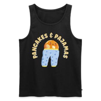 Pancake Lover Kids Pancakes & - Men's Premium Organic Tank Top - black - Front - AI Model Male 178 light (178cm)