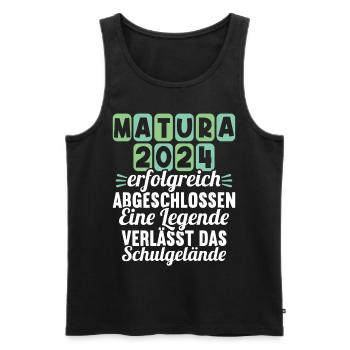 Matura Jeunes Filles Femmes et Hommes Matura 2024 - Débardeur bio Premium Homme - noir - Devant - AI Model Male 178 light (178cm)