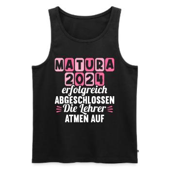 Matura Jeunes Filles Femmes et Hommes Matura 2024 - Débardeur bio Premium Homme - noir - Devant - AI Model Male 178 light (178cm)