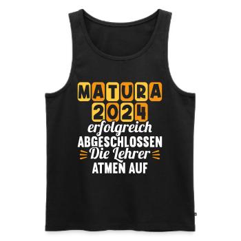 Matura Jeunes Filles Femmes et Hommes Matura 2024 - Débardeur bio Premium Homme - noir - Devant - AI Model Male 178 light (178cm)