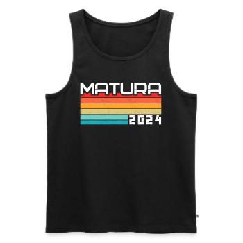 Matura Jeunes Filles Femmes et Hommes Matura 2024 - Débardeur bio Premium Homme - noir - Devant - AI Model Male 178 light (178cm)