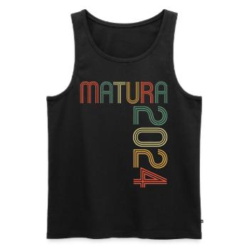 Matura Jeunes Filles Femmes et Hommes Matura 2024 - Débardeur bio Premium Homme - noir - Devant - AI Model Male 178 light (178cm)