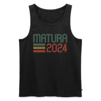 Matura Jeunes Filles Femmes et Hommes Matura 2024 - Débardeur bio Premium Homme - noir - Devant - AI Model Male 178 light (178cm)