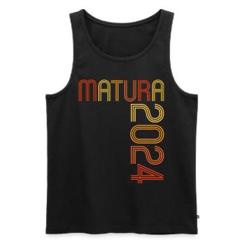 Matura Jeunes Filles Femmes et Hommes Matura 2024 - Débardeur bio Premium Homme - noir - Devant - AI Model Male 178 light (178cm)