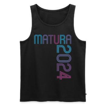 Matura Jeunes Filles Femmes et Hommes Matura 2024 - Débardeur bio Premium Homme - noir - Devant - AI Model Male 178 light (178cm)