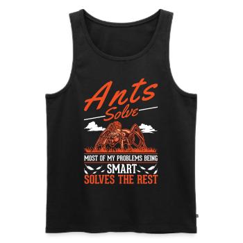 Ants, Ant Farm, Anthill, Fire Ants - Men's Premium Organic Tank Top - black - Front - AI Model Male 178 light (178cm)