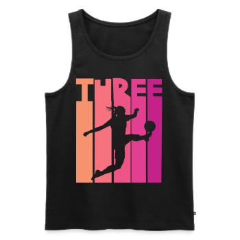 Soccer Woman Soccer 3rd Birthday - Men's Premium Organic Tank Top - black - Front - Michal (187cm)