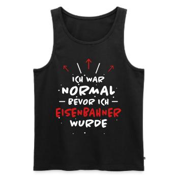 Eisenbahner Spruch Lokführer Eisenbahner Geschenk - Männer Premium Bio Tank Top - Schwarz - Vorne - Michal (187cm)