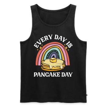Pancake Lover Kids Every Day Is - Männer Premium Bio Tank Top - Schwarz - Vorne - Michal (187cm)