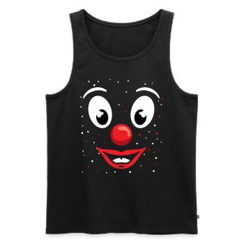 Clown Karneval - Männer Premium Bio Tank Top - Schwarz - Vorne - AI Model Male 178 light (178cm)