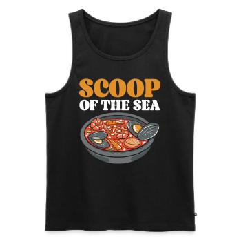 Cioppino Lover Foodie Nourriture Mer Américaine - Débardeur bio Premium Homme - noir - Devant - Michal (187cm)