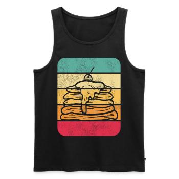 Pancake Lover Kids Retro Vintage - Männer Premium Bio Tank Top - Schwarz - Vorne - Michal (187cm)