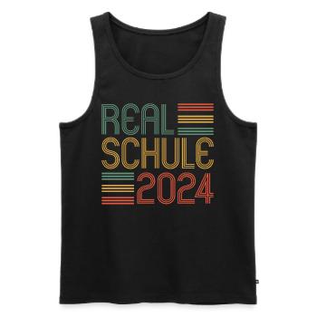 Secondary School Young Girls Secondary School 2024 - Men's Premium Organic Tank Top - black - Front - AI Model Male 178 light (178cm)