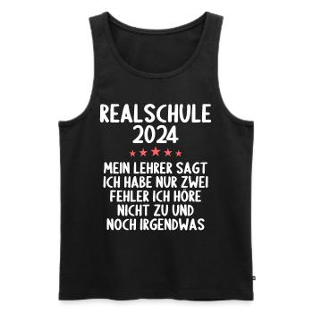 Secondary School Young Girls Secondary School 2024 - Men's Premium Organic Tank Top - black - Front - AI Model Male 178 light (178cm)