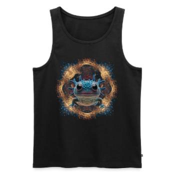 Axolotl - Men's Premium Organic Tank Top - black - Front - Michal (187cm)