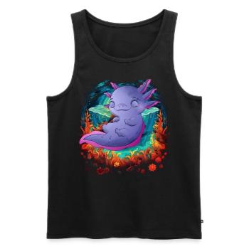 Axolotl - Men's Premium Organic Tank Top - black - Front - Michal (187cm)