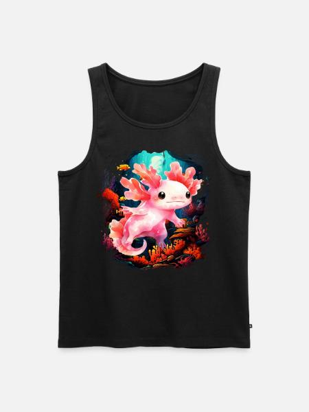 Axolotl - Débardeur bio Premium Homme - noir