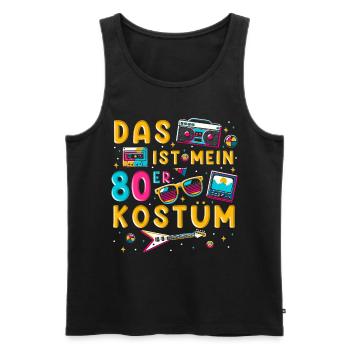 Das ist mein 80er Kostüm - Männer Premium Bio Tank Top - Schwarz - Vorne - Michal (187cm)
