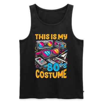 This Is My 80s Costume - Männer Premium Bio Tank Top - Schwarz - Vorne - Michal (187cm)